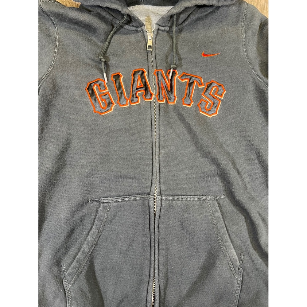 Nike San Francisco Giants Full Zip Hoodie Dark Gray Embroidered MLB Mens Small